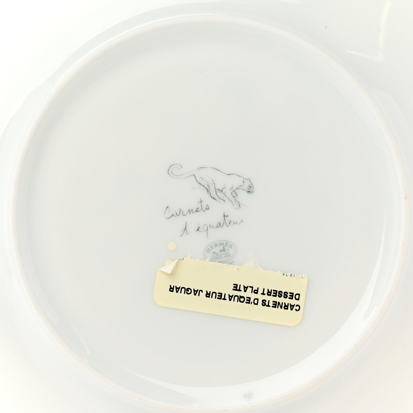 Porcelain Carnets D'Equateur Jaguar Dessert Plate