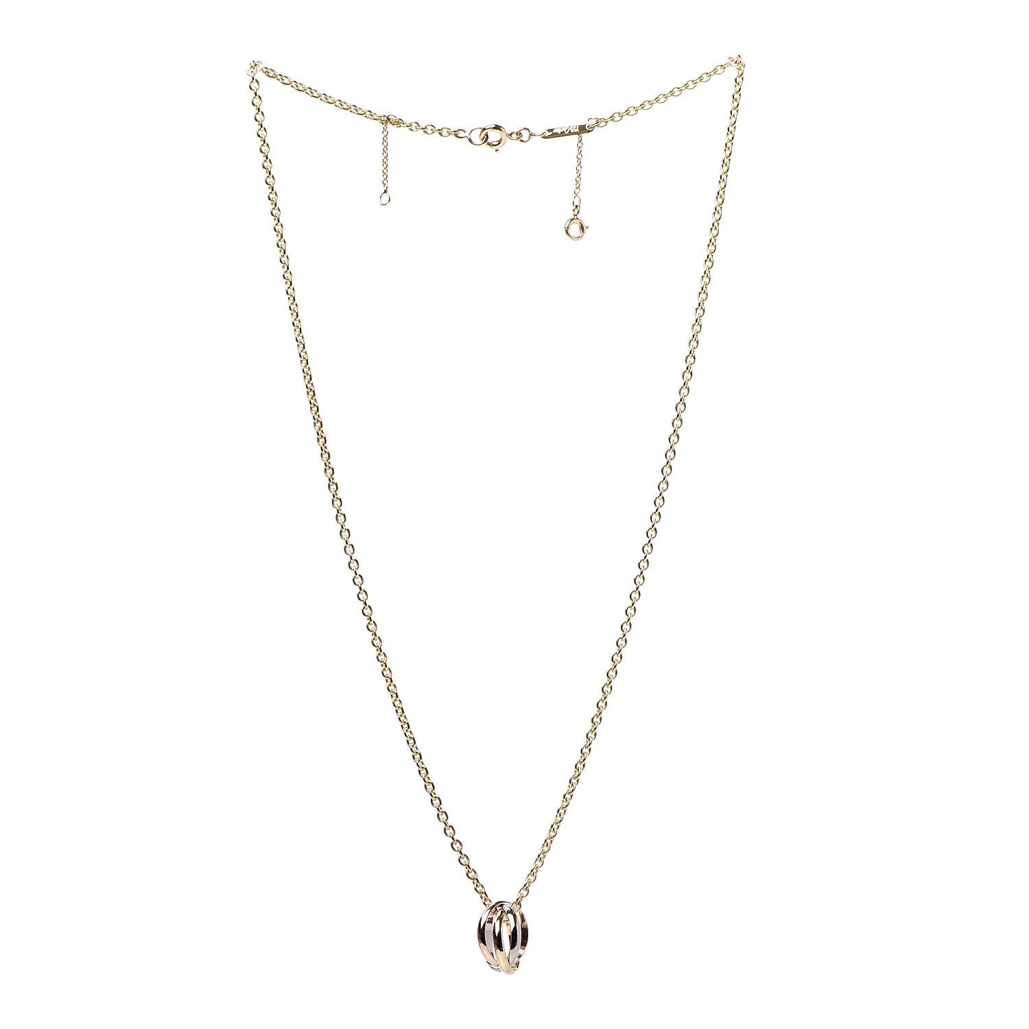 Cartier 18K Pink Yellow White Gold Trinity Pendant Necklace 5 of 14