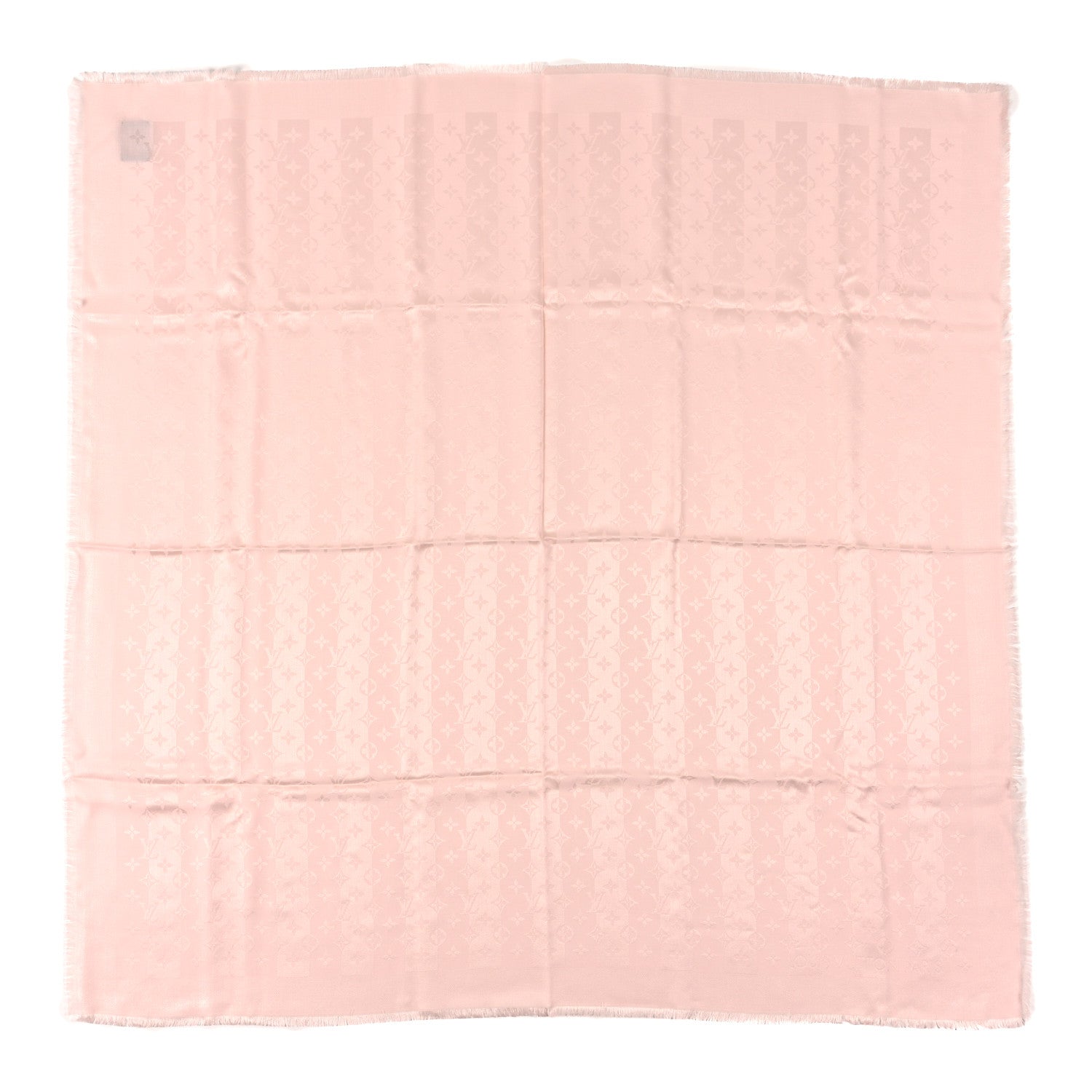 Louis Vuitton Silk Wool Monogram Shawl Rose 1 of 3