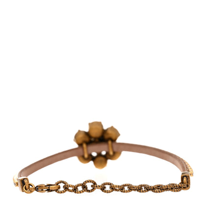 Gucci Metal Crystal Double G Bracelet Aged Gold 3 of 6