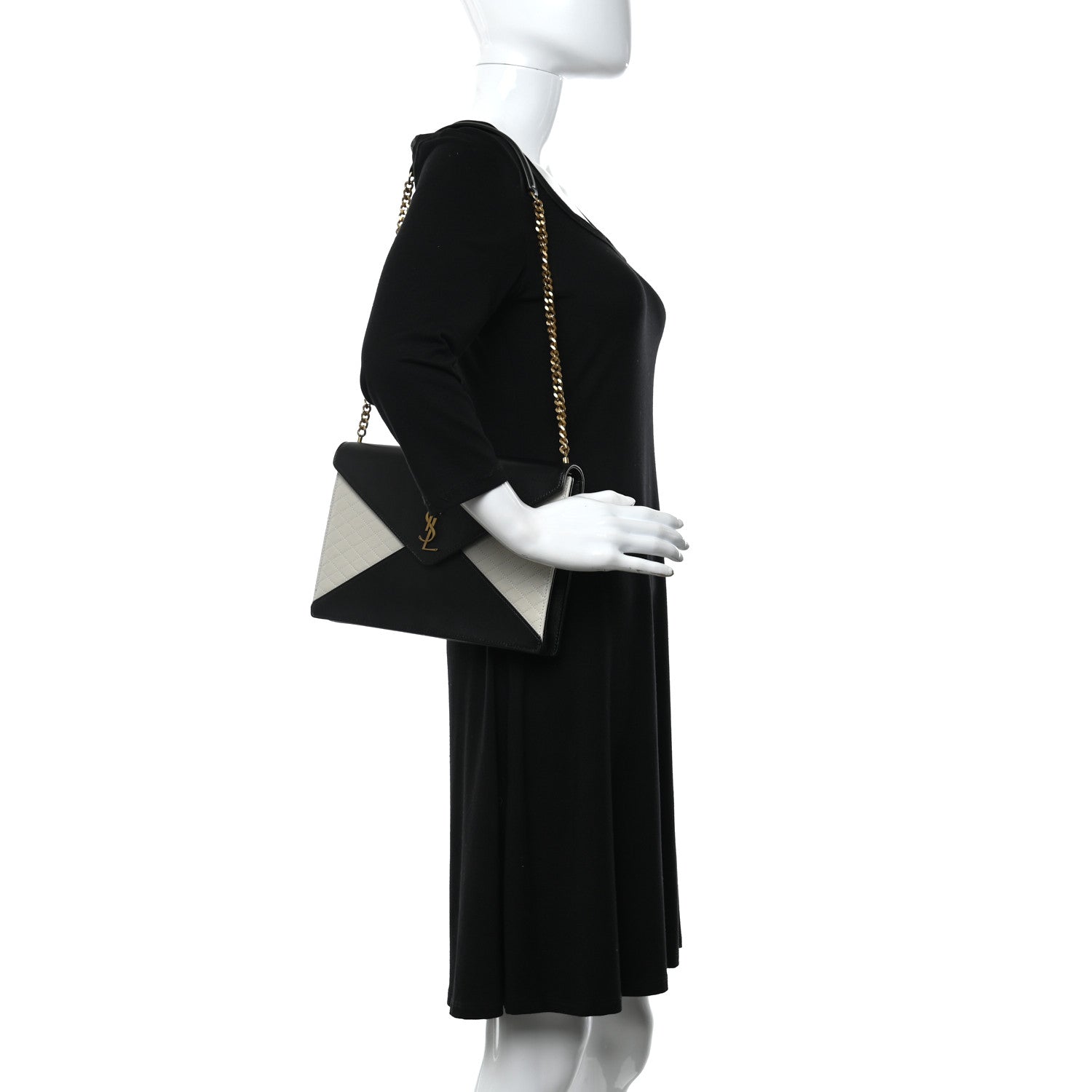 Saint Laurent Vintage Lambskin Gaby Chain Bag Black 2 of 12