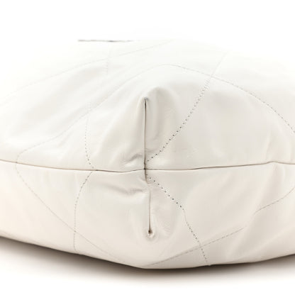 Chanel Shiny Calfskin Quilted Small Chanel 22 White 10 of 13