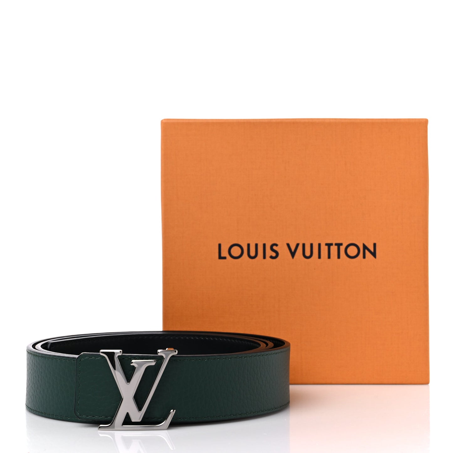 Calfskin 35mm LV Initiales Reversible Belt 100 40