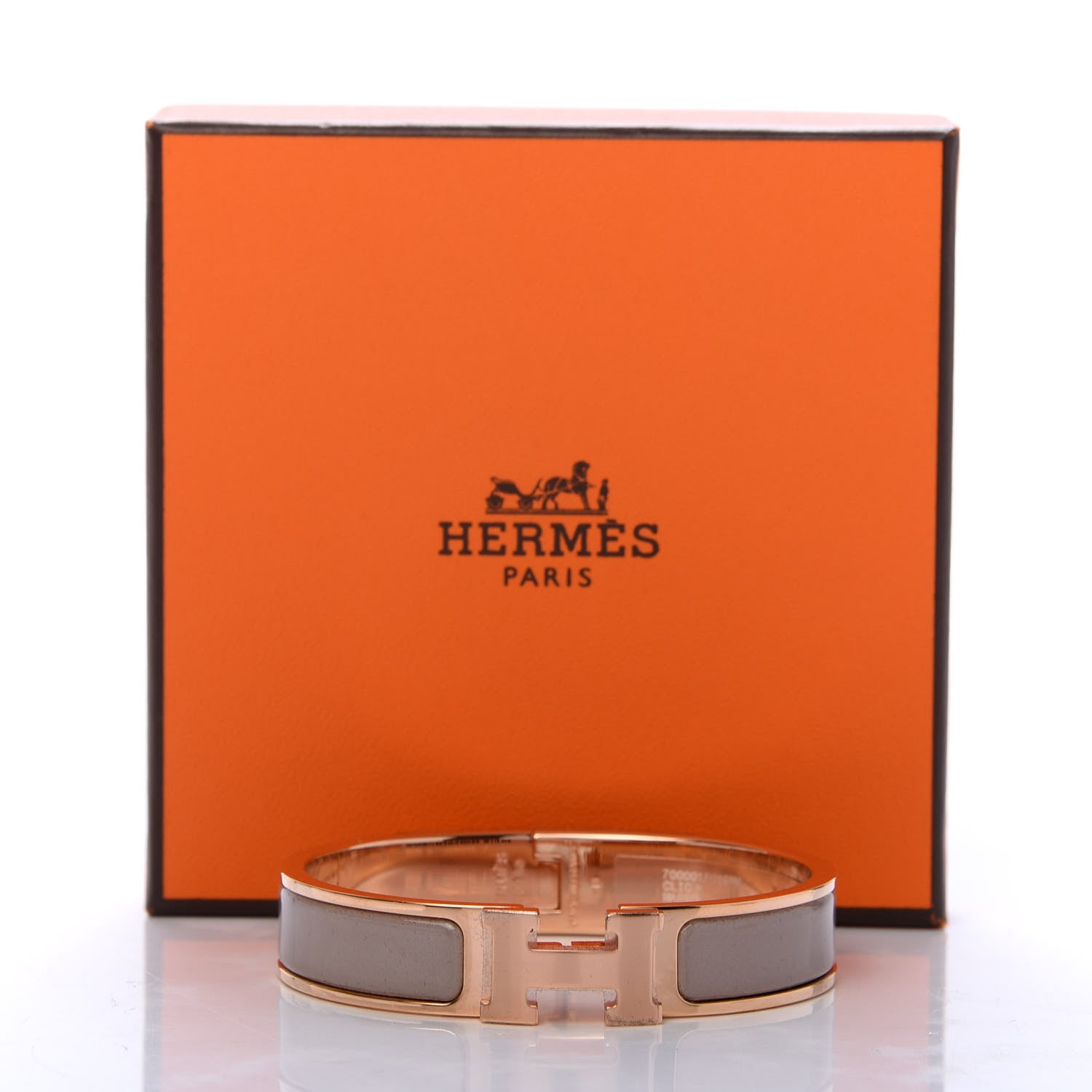 Hermes Enamel Narrow Clic Clac H Bracelet PM Marron Glace 4 of 4