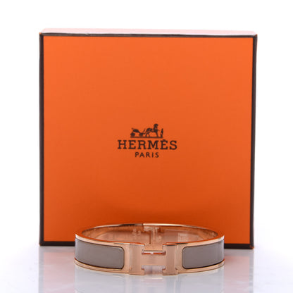 Hermes Enamel Narrow Clic Clac H Bracelet PM Marron Glace 4 of 4