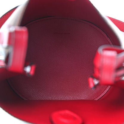 Burberry Haymarket Check Colours Small Lorne Bucket Crossbody Poppy Red 5 of 9