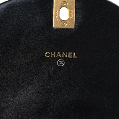 Chanel Calfskin Quilted Mini Coco Mail Clutch with Chain Black 8 of 11