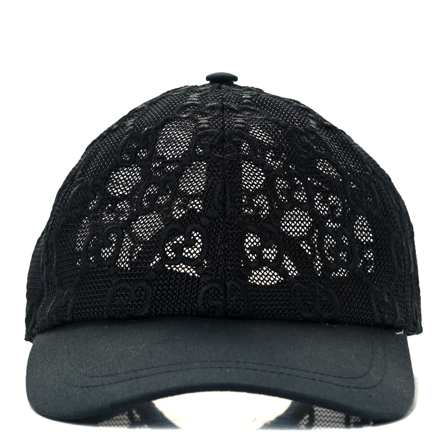 Gucci GG Net Embroidered Baseball Hat L Black 2 of 8