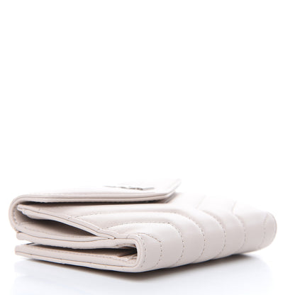 Saint Laurent Lambskin Y Quilted Monogram Compact Loulou Wallet Nude Powder 4 of 11