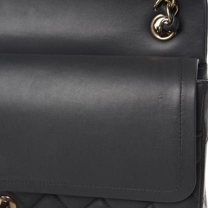 Chanel Lambskin Quilted Jumbo Double Flap Dark Grey 8 of 15