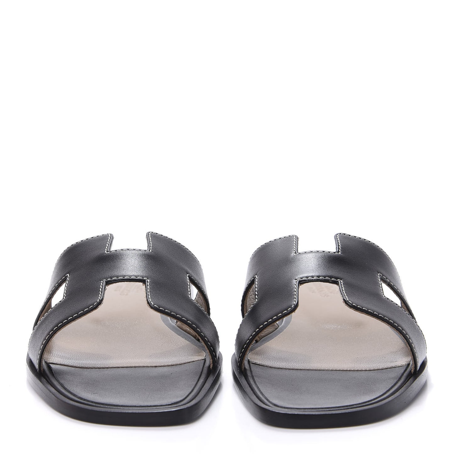 Box Calfskin Oran Sandals 39 Black