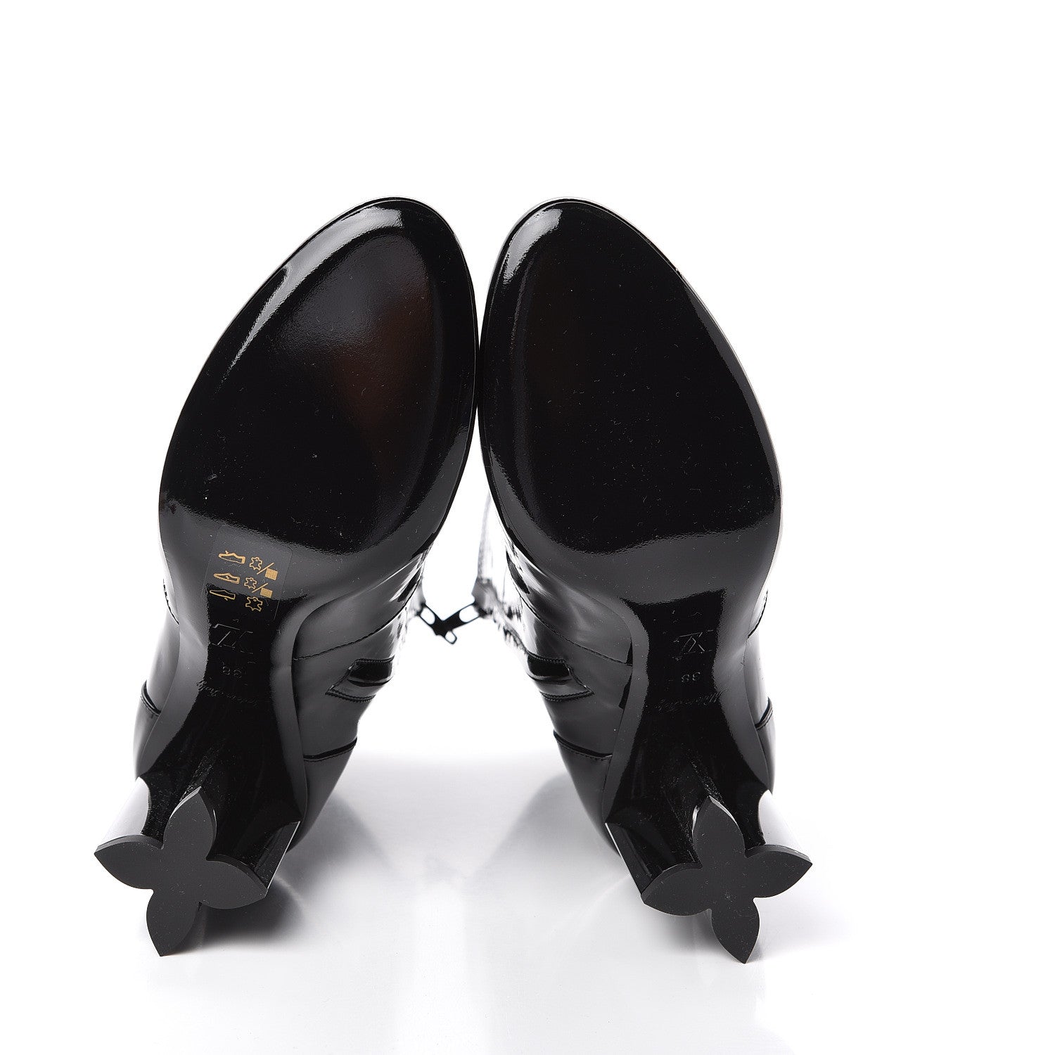 Louis Vuitton Patent Silhouette Ankle Boots 38 Black 5 of 7