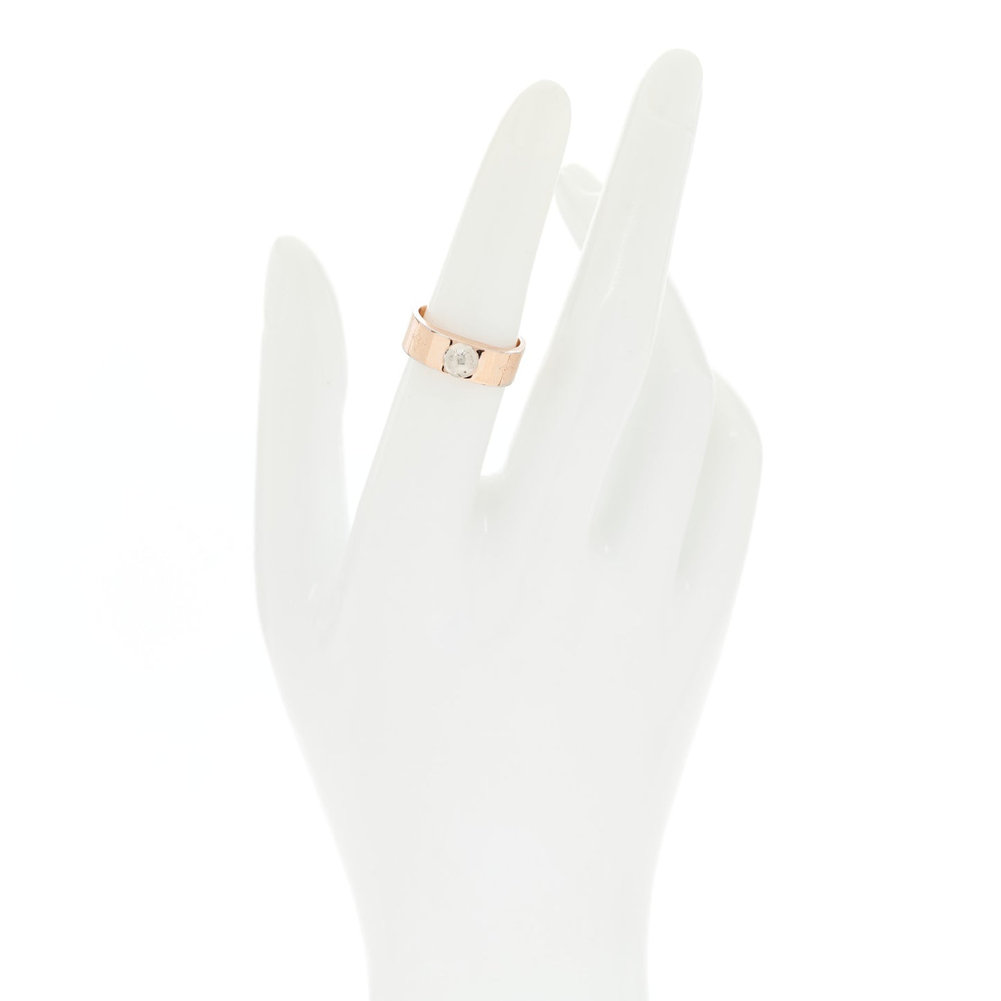 Brass Monogram Engraved Nanogram Ring S Pink Gold