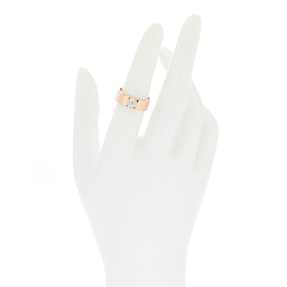 Louis Vuitton Brass Monogram Engraved Nanogram Ring S Pink Gold 2 of 8