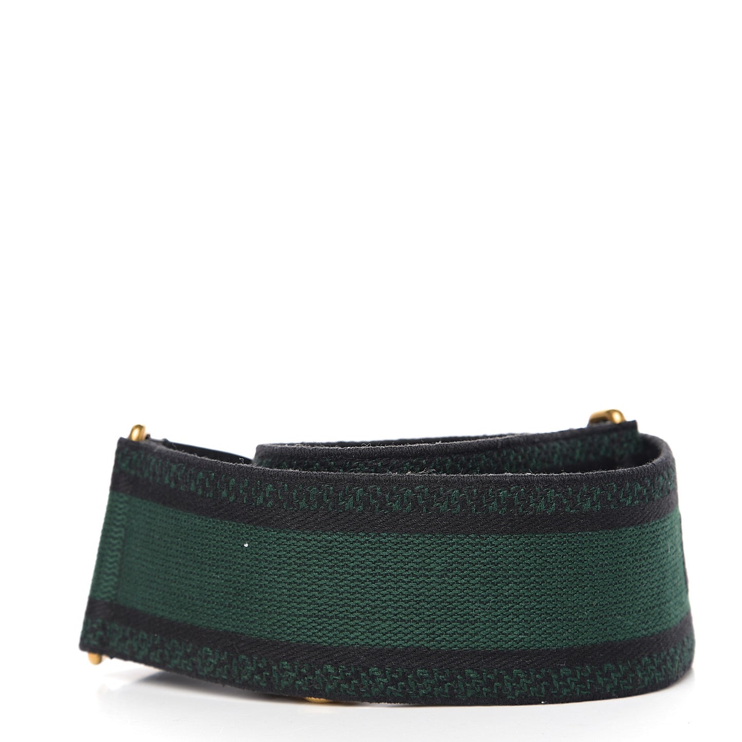 Canvas Embroidered Shoulder Strap Dark Green