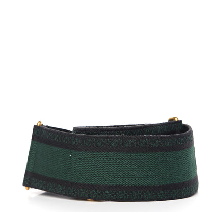 Christian Dior Canvas Embroidered Shoulder Strap Dark Green 2 of 3