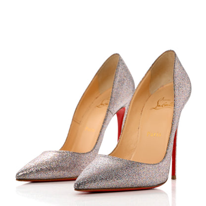 Christian Louboutin Mini Glitter So Kate 120 Pumps 38.5 Grenadine 3 of 11