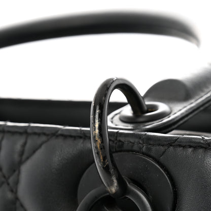 Christian Dior Ultra Matte Calfskin Cannage Medium Lady Dior Black 12 of 14