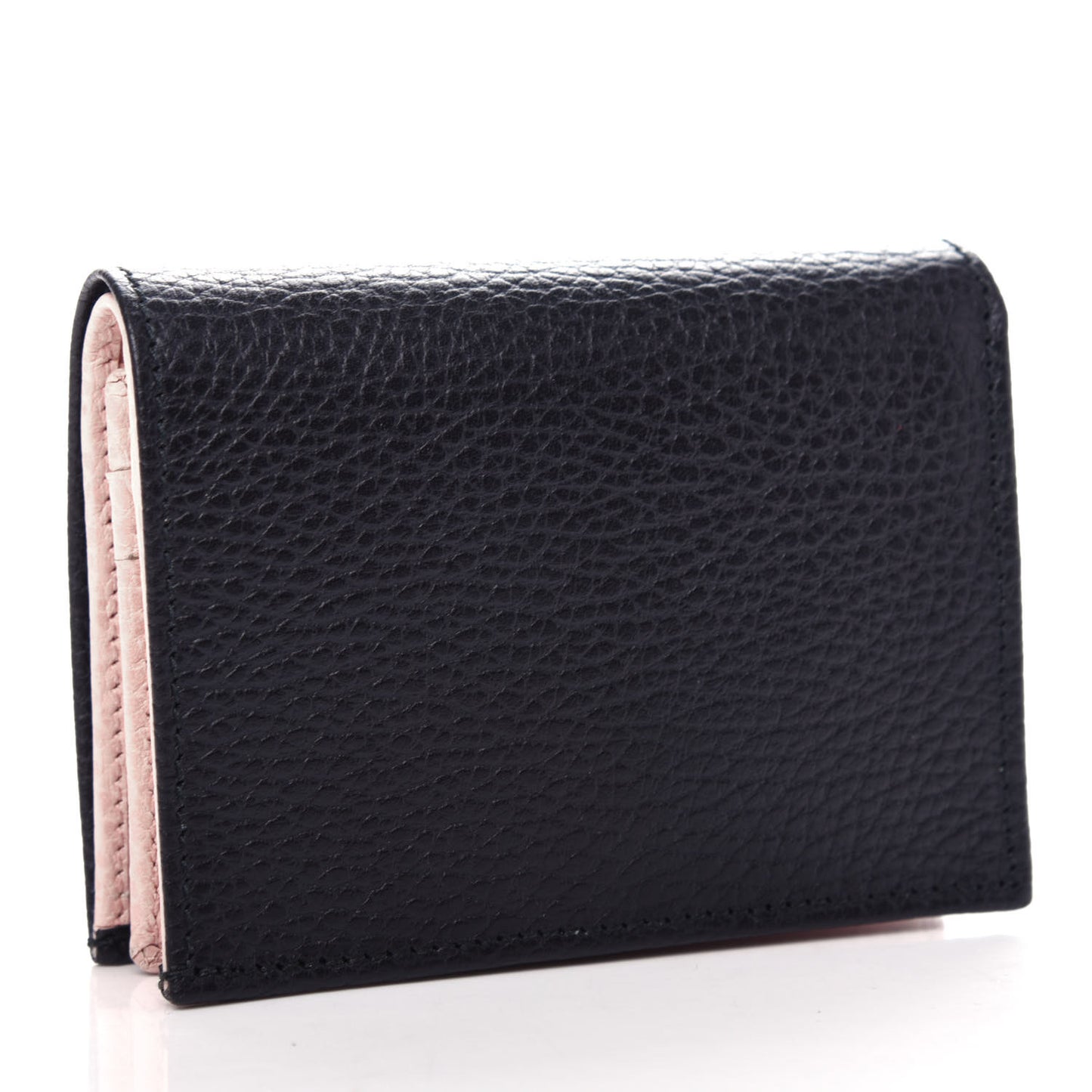 Calfskin GG Marmont Bow Card Case Black