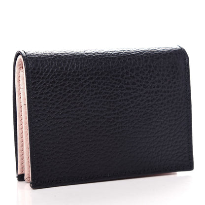 Gucci Calfskin GG Marmont Bow Card Case Black 3 of 7