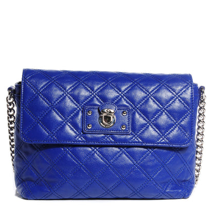 Marc Jacobs Lambskin Quilted The Large Single Flap Bright Blue 1 of 9
