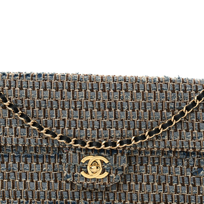 Chanel Tweed East West Flap Blue Multicolor 8 of 12