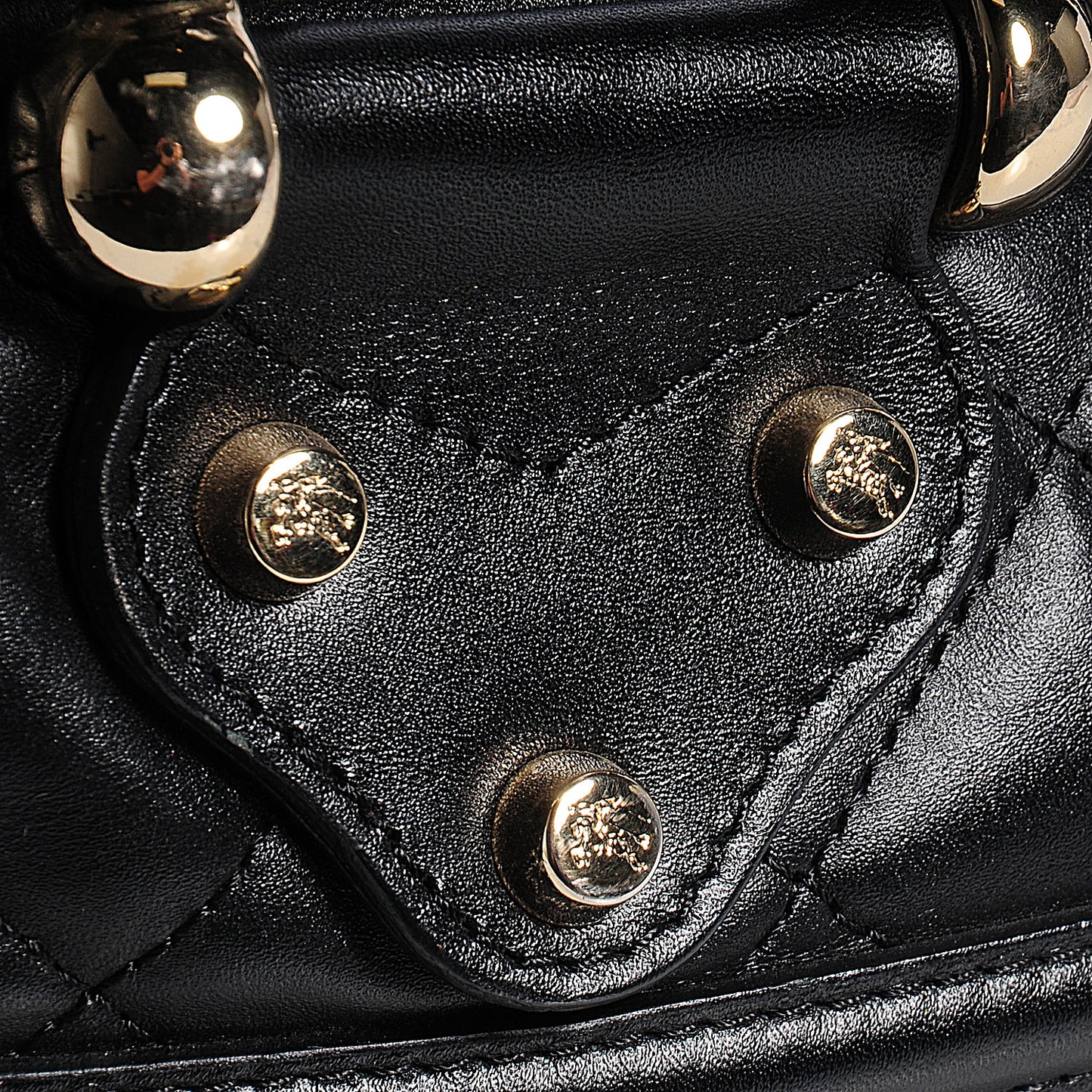 Quilted Calfskin Large Manor Tote Black