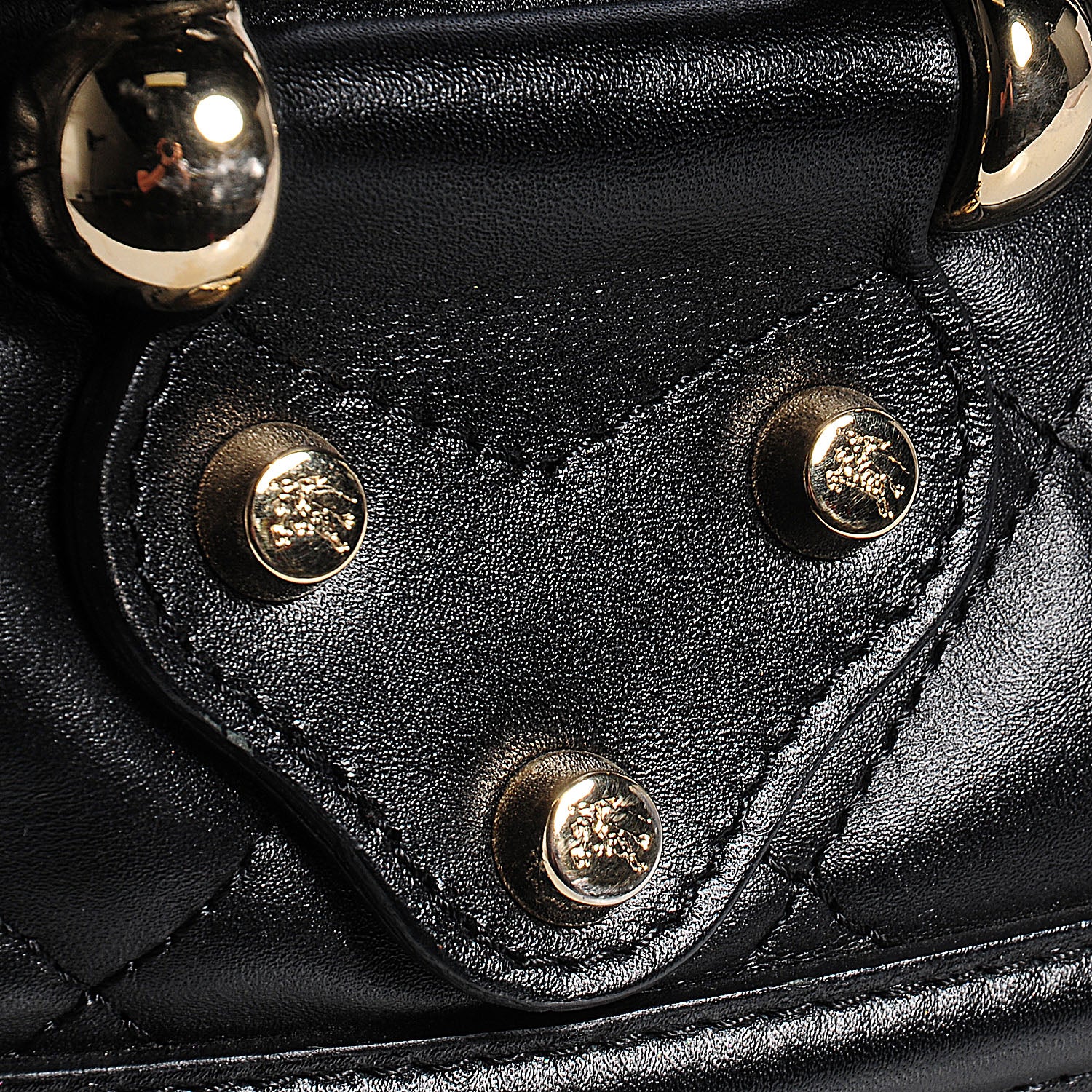 Burberry Quilted Calfskin Large Manor Tote Black 10 of 11