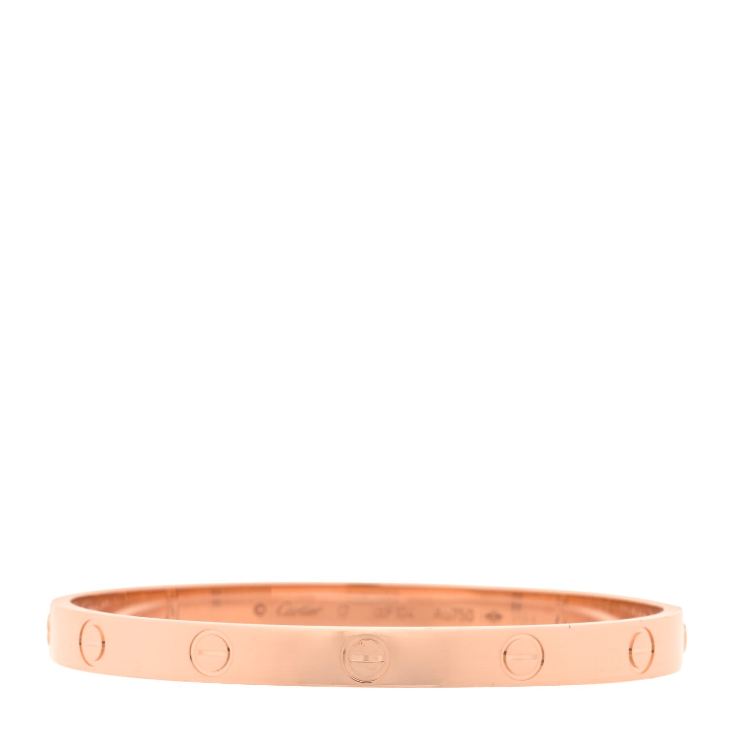 Cartier 18K Pink Gold LOVE Bracelet 17 1 of 6