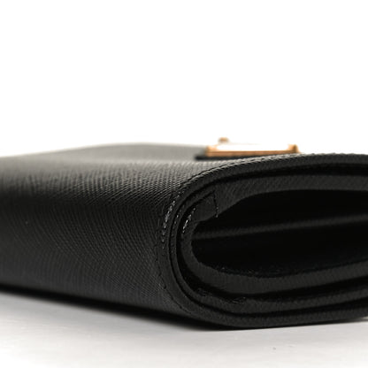 Prada Saffiano Metal Compact Wallet Black 9 of 10
