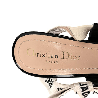 Christian Dior Patent Ribbon J'Adior Slingback 100mm Pumps 37 Black 7 of 10
