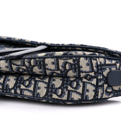 Christian Dior Oblique Saddle Bag Blue 9 of 10