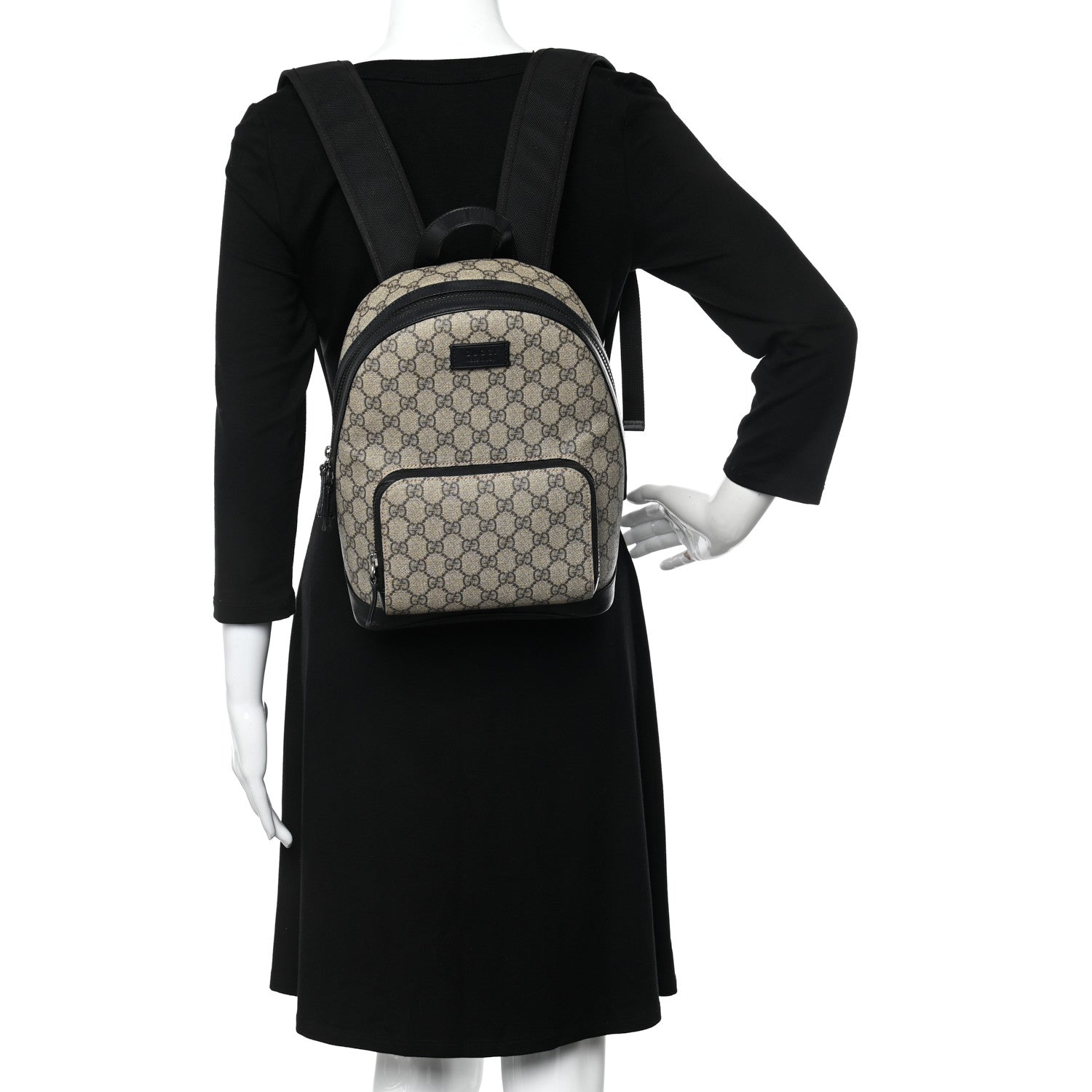 Gucci GG Supreme Monogram Small Eden Day Backpack Black 2 of 17