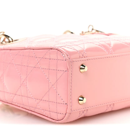 Christian Dior Patent Cannage Mini Lady Dior Pink 9 of 10