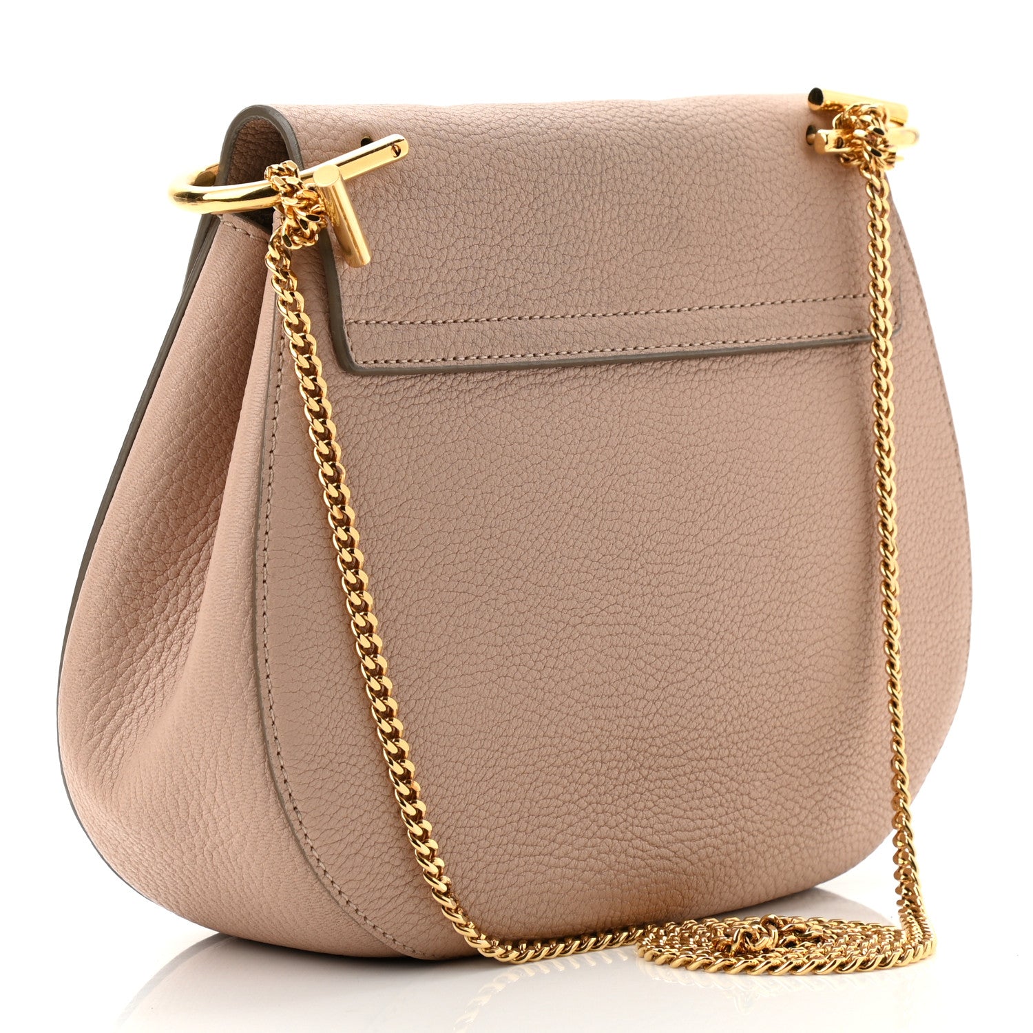 Chloe Grained Lambskin Drew Shoulder Bag Cement Pink 3 of 11