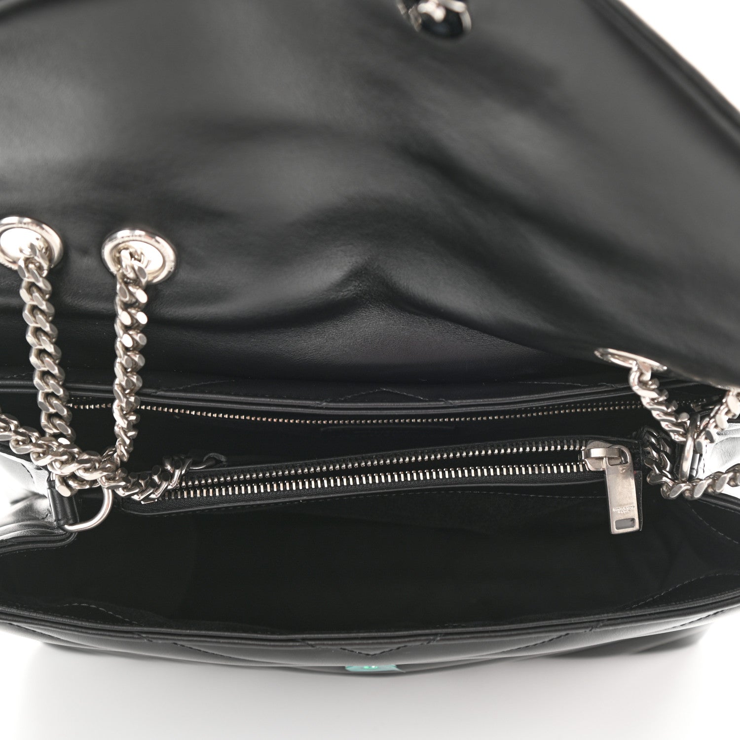 Saint Laurent Calfskin Y Quilted Monogram Medium Loulou Chain Satchel Black 4 of 9