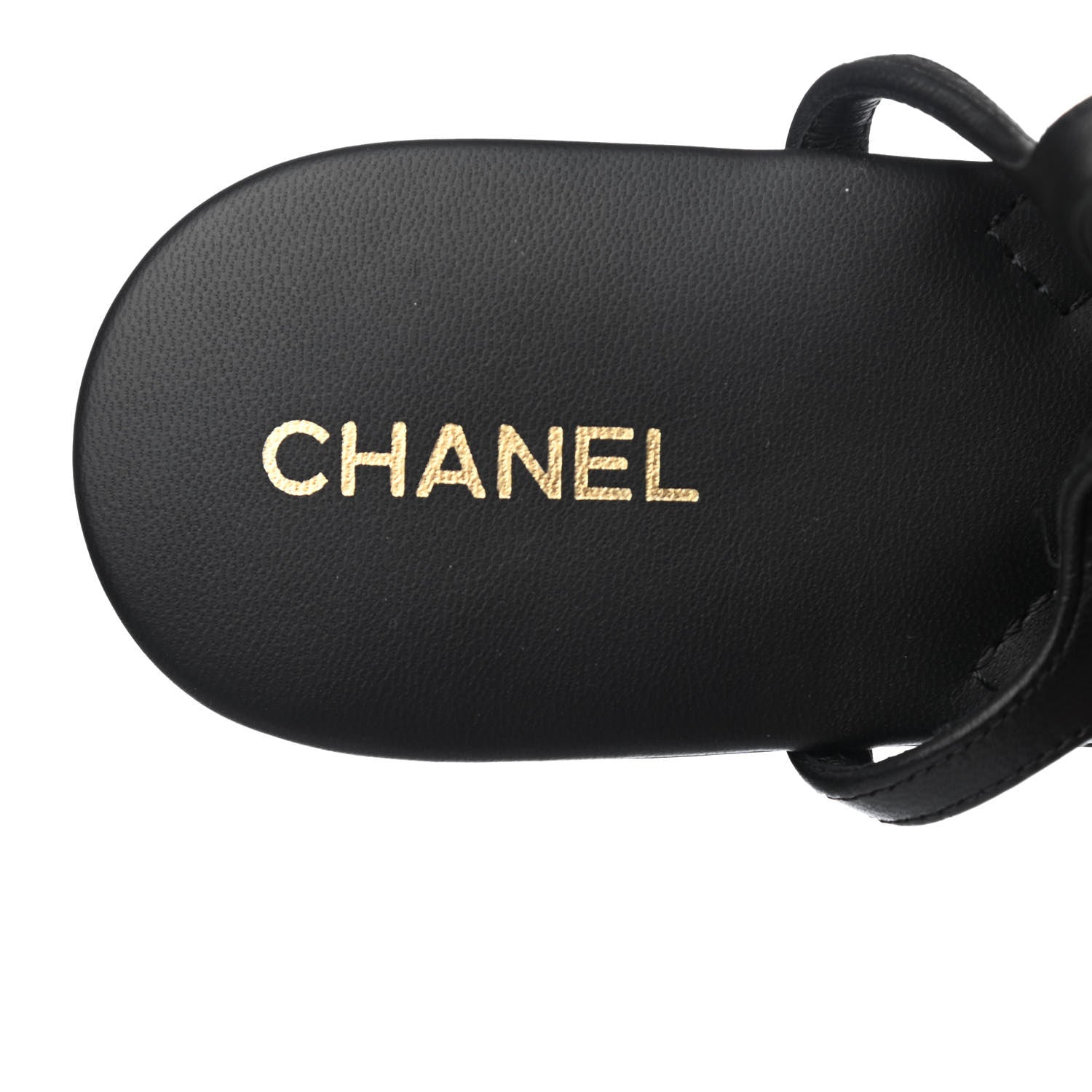 Chanel Lambskin Chain CC Logo Thong Sandals 40 Black 7 of 8