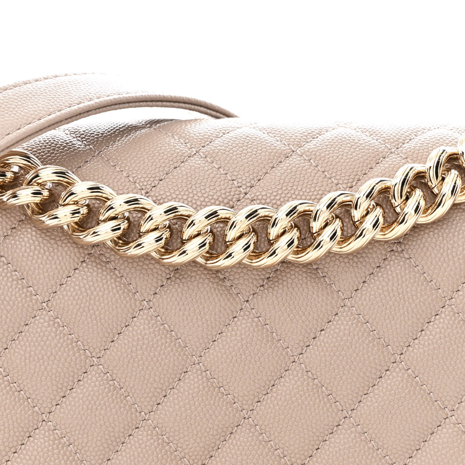 Chanel Caviar Quilted Medium Boy Flap Dark Beige 8 of 11
