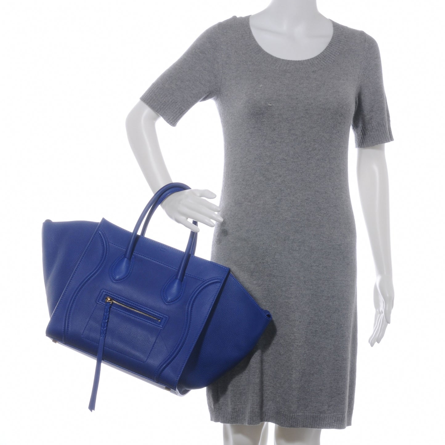 Smooth Calfskin Medium Phantom Luggage Royal Blue