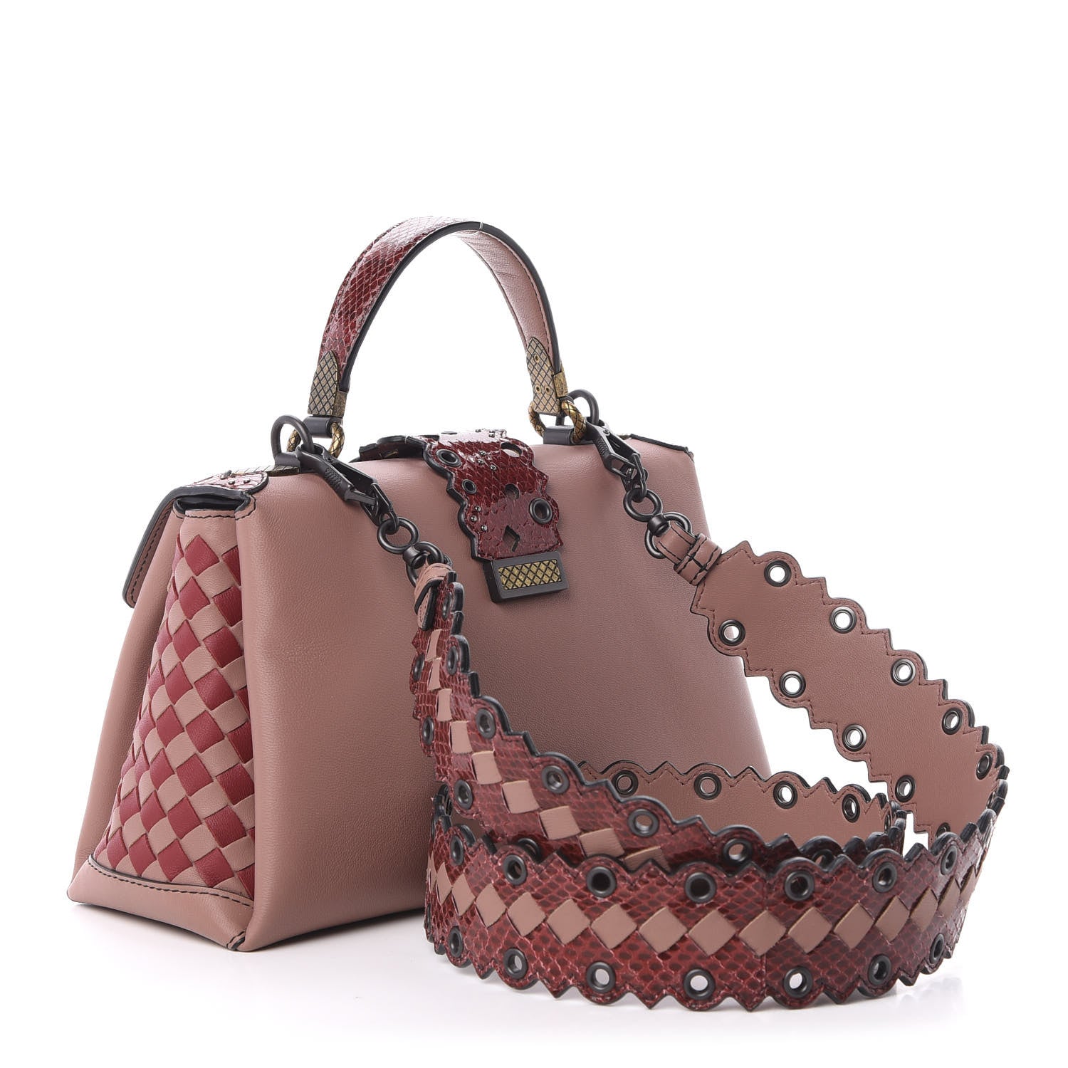 Bottega Veneta Nappa Ayers Small Piazza Bag Deco Rose Baccara Rose Black 6 of 13