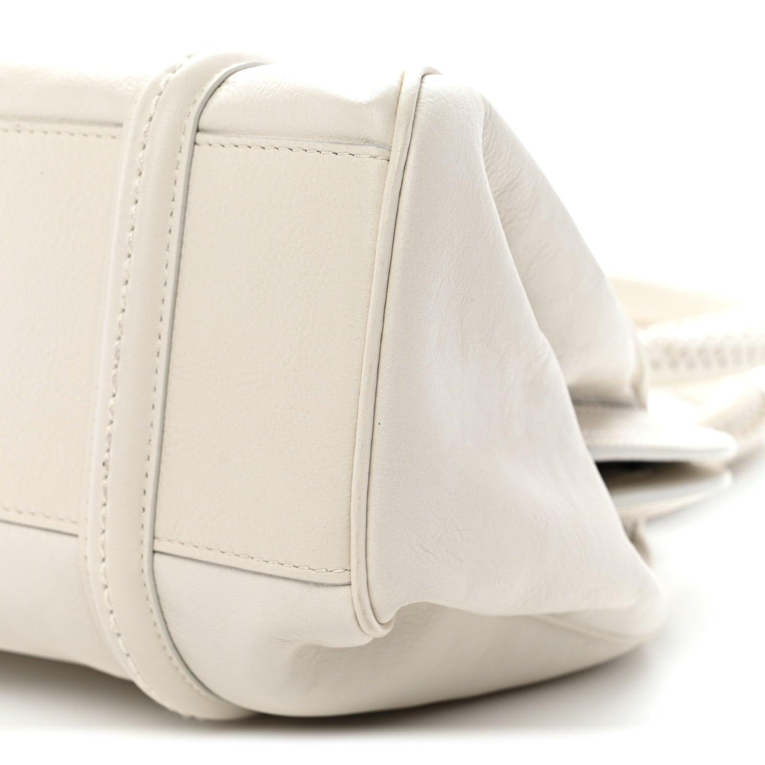 Christian Dior Calfskin Small My Dior Frame Pocket Satchel White 10 of 12