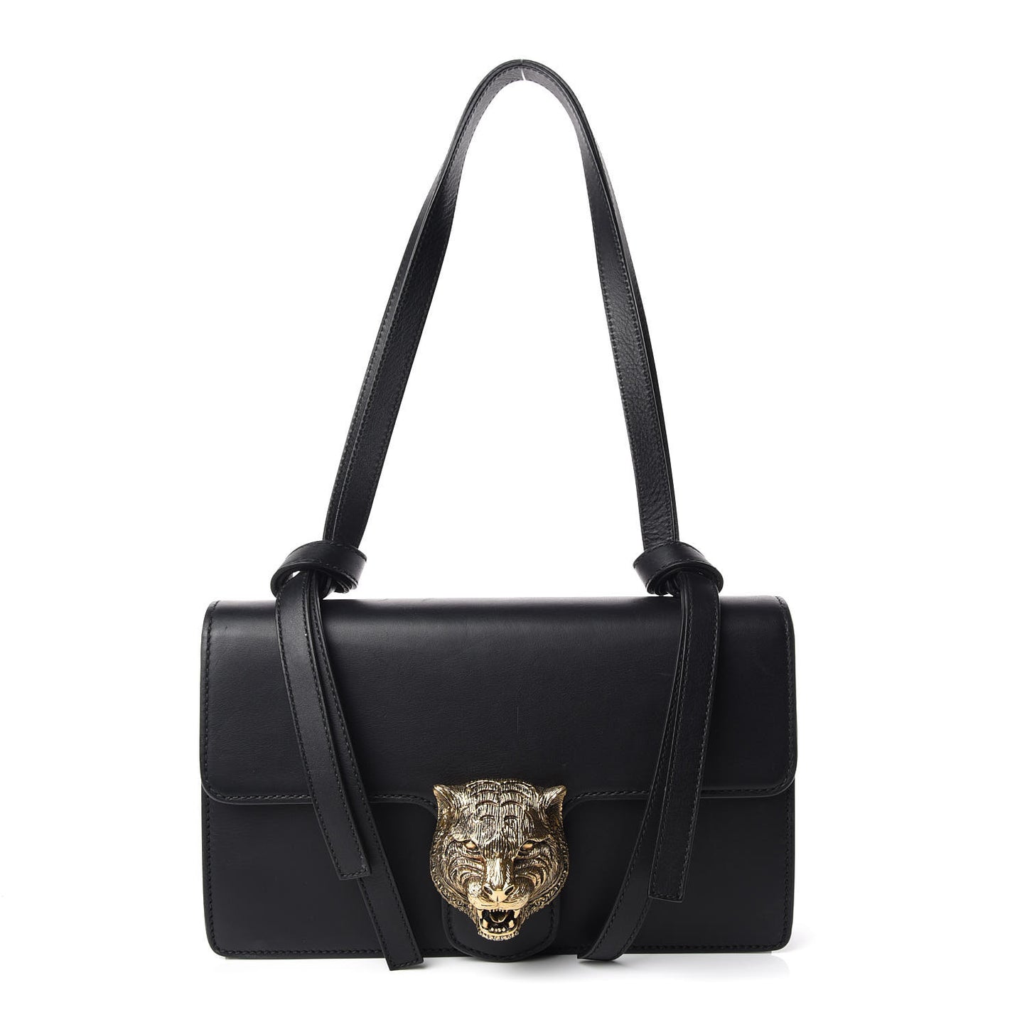 Calfskin Animalier Shoulder Bag Black
