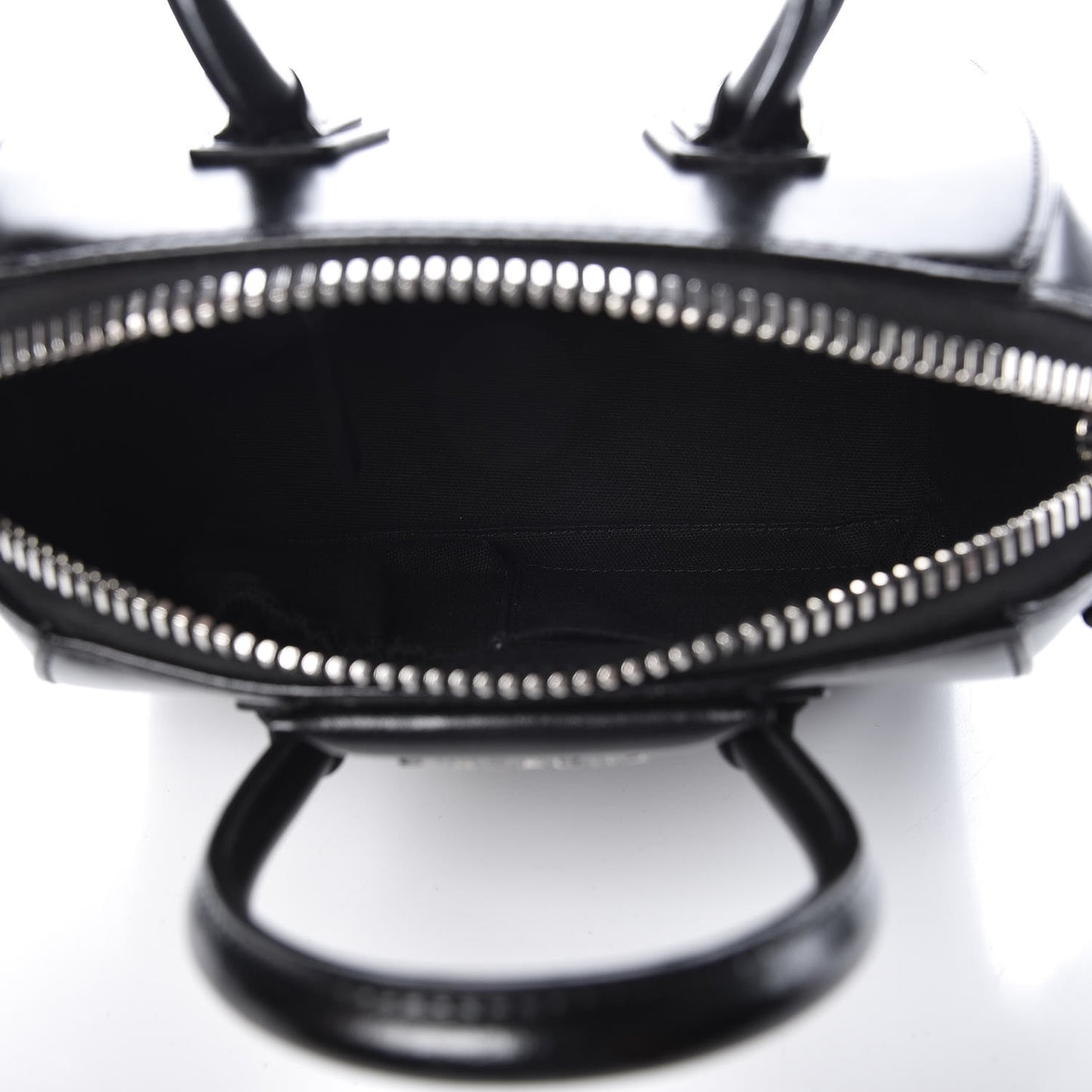 Shiny Lord Calfskin Mini Antigona Black