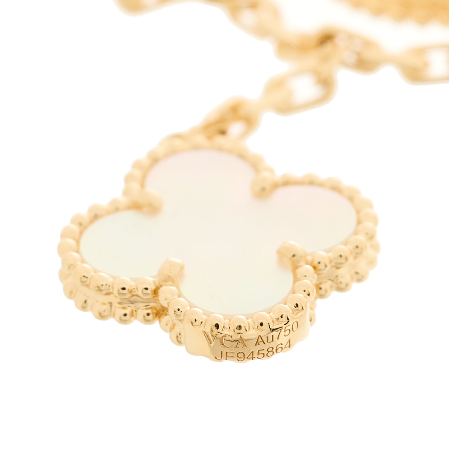 18K Yellow Gold Mother of Pearl Malachite Carnelian Tiger Eye 4 Motifs Lucky Alhambra Bracelet