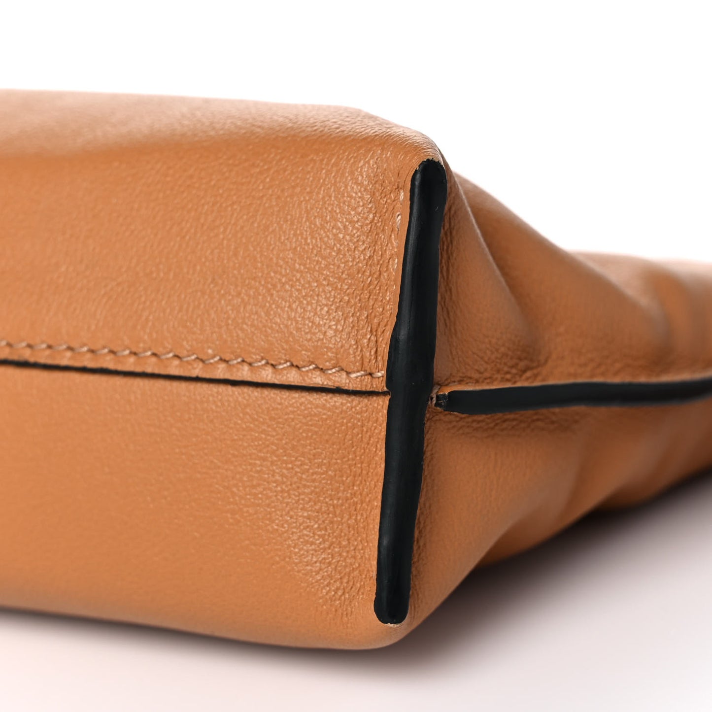 Calfskin Nano Flamenco Knot Clutch Warm Desert