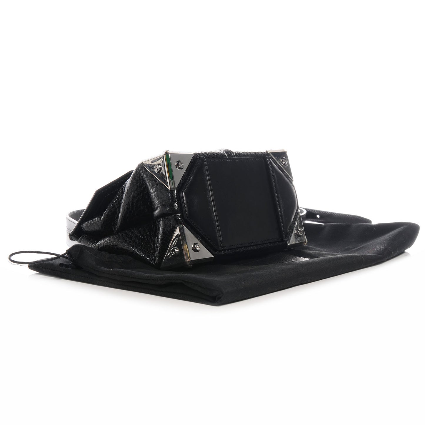 Pebbled Leather Marion Bag Black