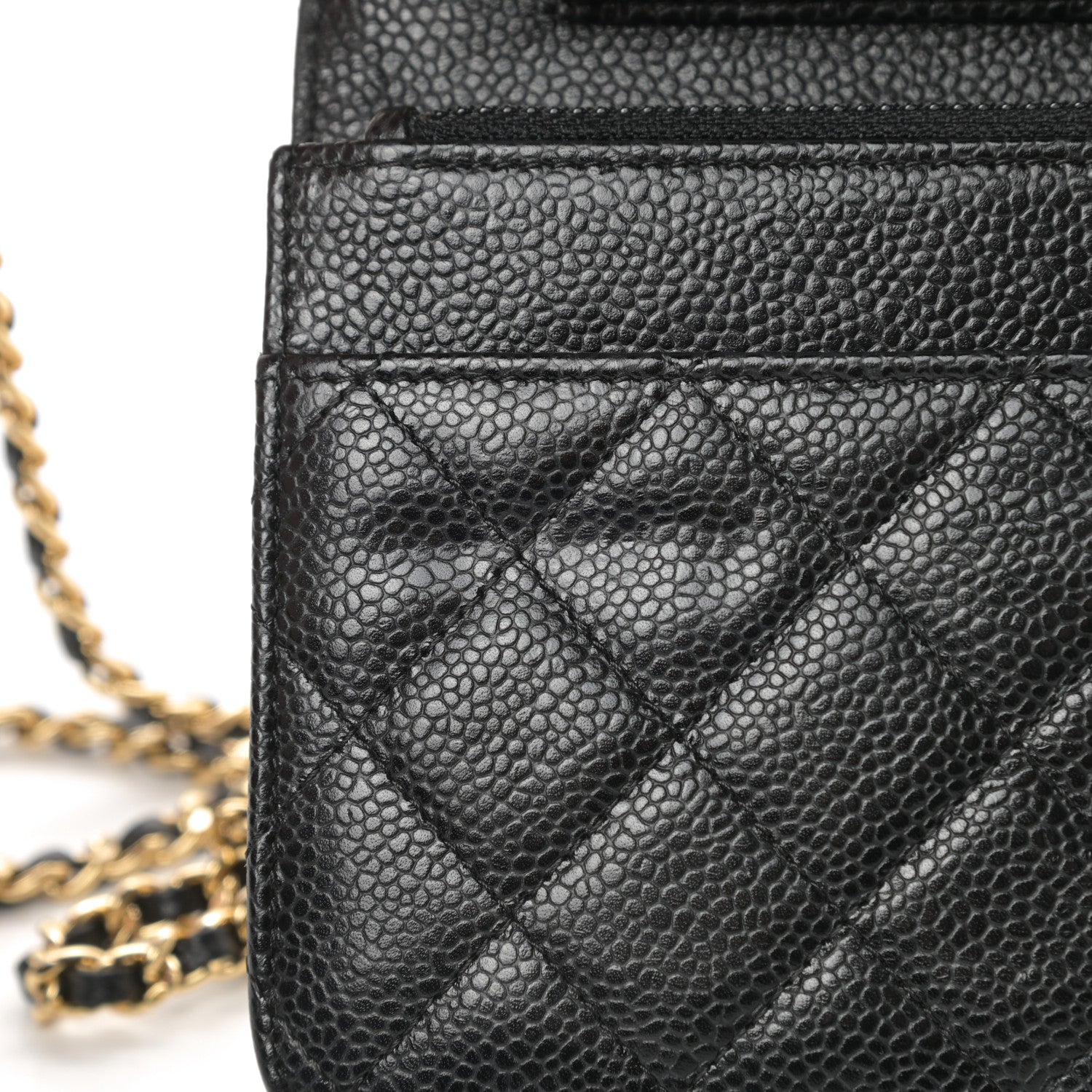 Chanel Caviar Quilted Wallet On Chain WOC Black 13 of 14