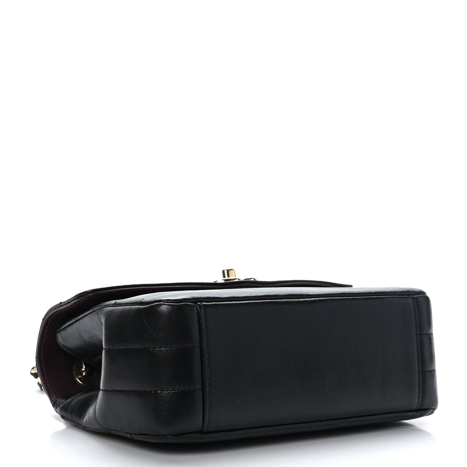 Chanel Shiny Lambskin Quilted Small Chevron Miroir Black 4 of 9