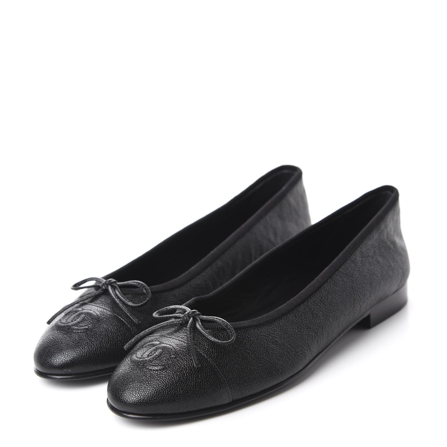 Caviar CC Cap Toe Ballerina Flats 38.5 Black