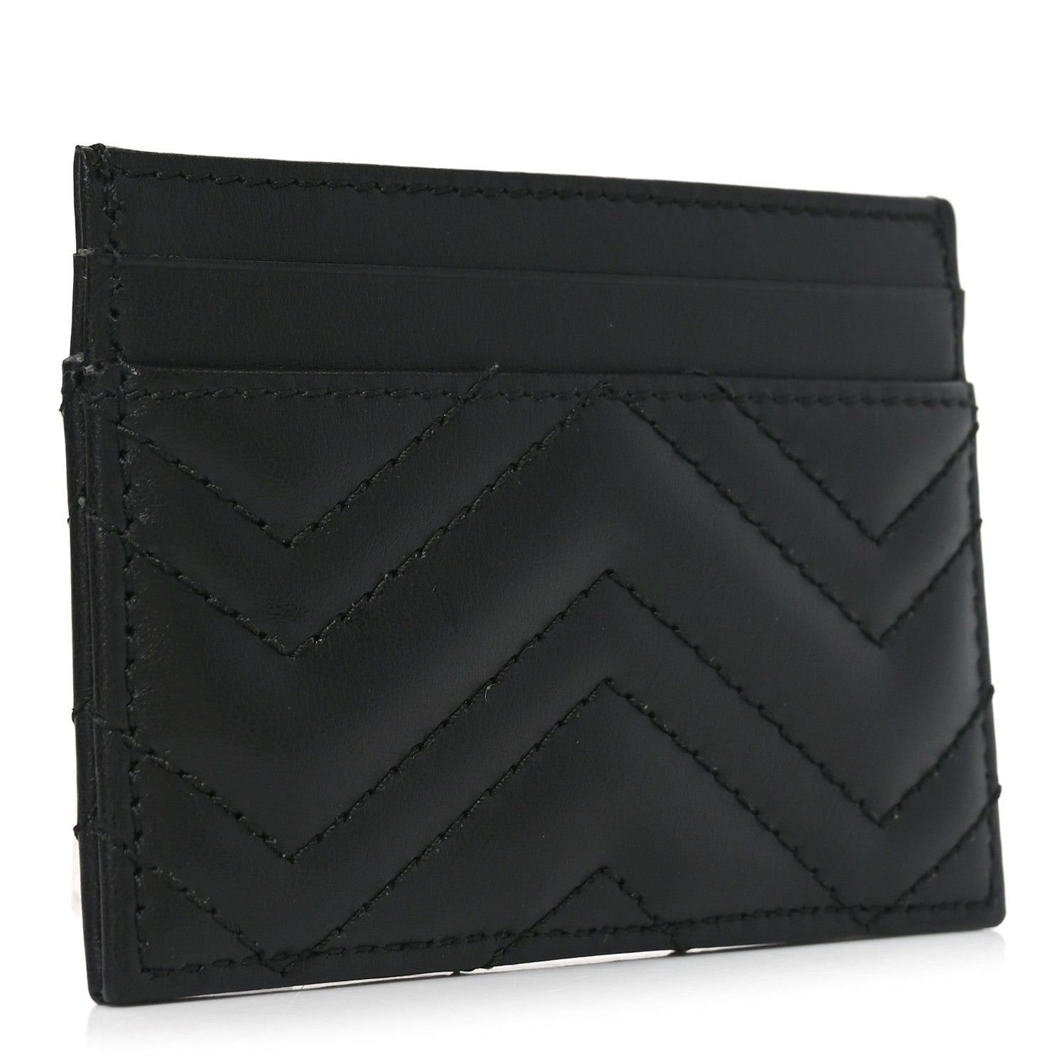 Gucci Calfskin Matelasse GG Marmont Card Holder Black 3 of 7